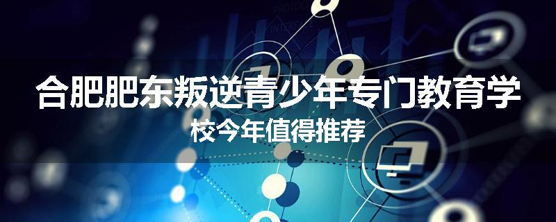 合肥肥东叛逆青少年专门教育学校今年值得推荐