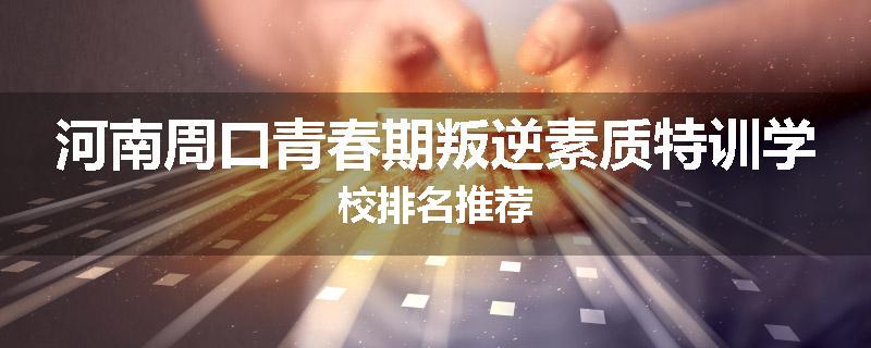 河南周口青春期叛逆素质特训学校排名推荐