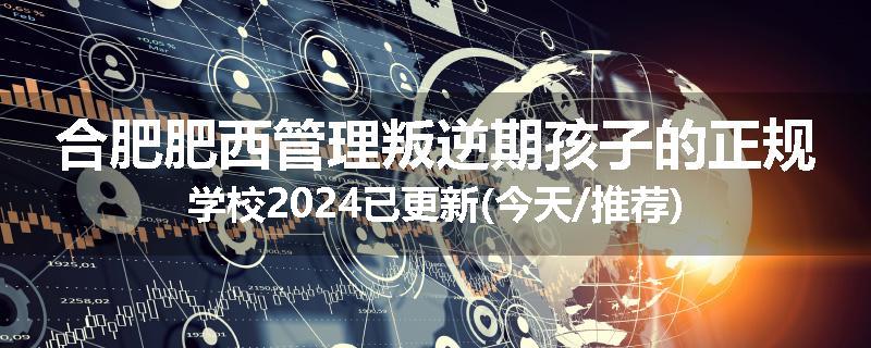 合肥肥西管理叛逆期孩子的正规学校2024已更新(今天/推荐)