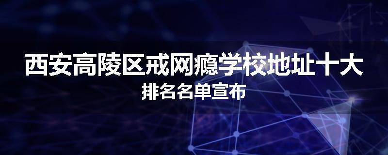 西安高陵区戒网瘾学校地址十大排名名单宣布