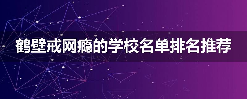 鹤壁戒网瘾的学校名单排名推荐