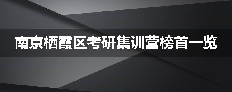 南京栖霞区考研集训营榜首一览