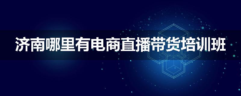 济南哪里有电商直播带货培训班