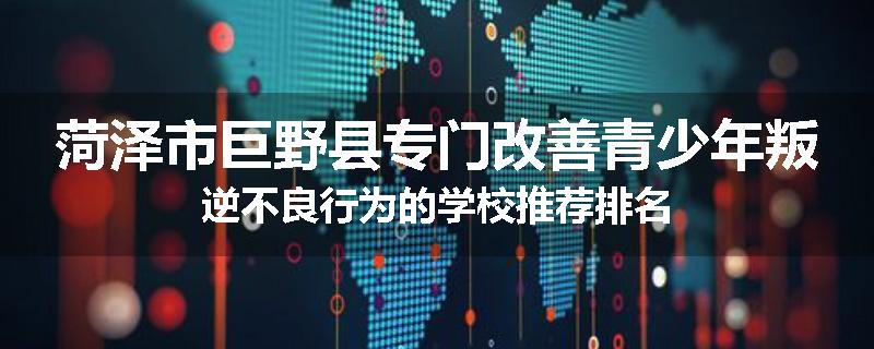 菏泽市巨野县专门改善青少年叛逆不良行为的学校推荐排名
