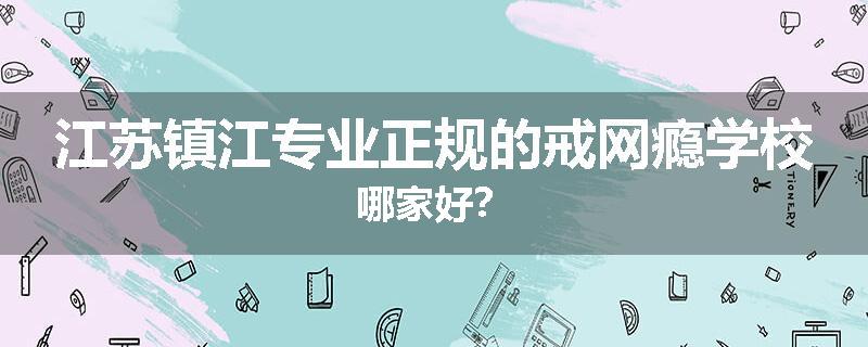 江苏镇江专业正规的戒网瘾学校哪家好？
