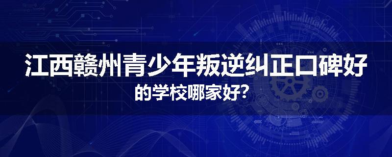 江西赣州青少年叛逆纠正口碑好的学校哪家好？