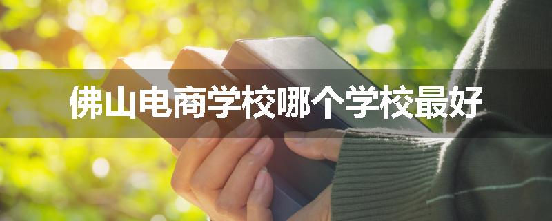 佛山电商学校哪个学校最好