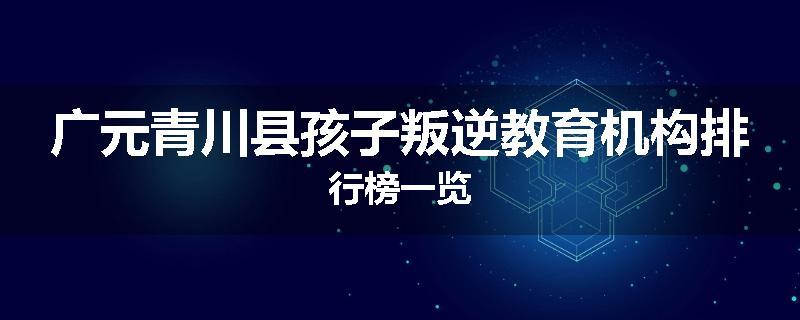 广元青川县孩子叛逆教育机构排行榜一览