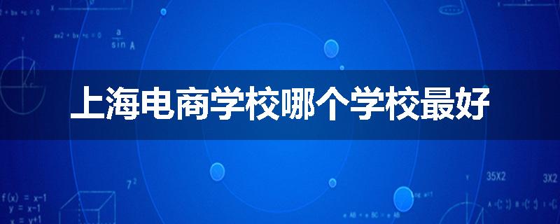 上海电商学校哪个学校最好