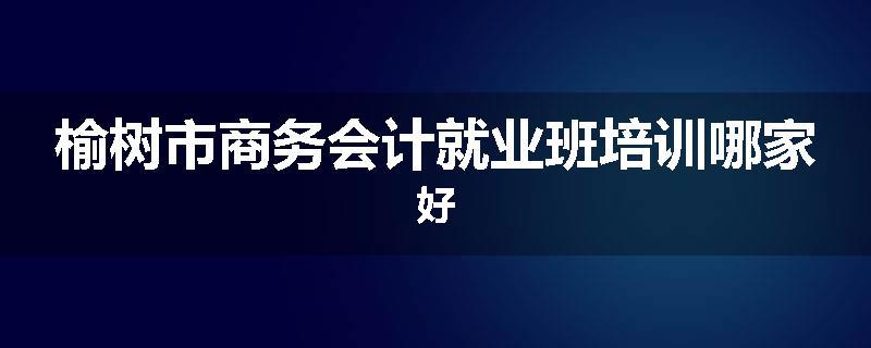 榆树市商务会计就业班培训哪家好
