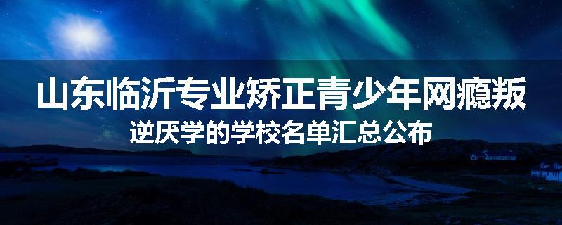 山东临沂专业矫正青少年网瘾叛逆厌学的学校名单汇总公布