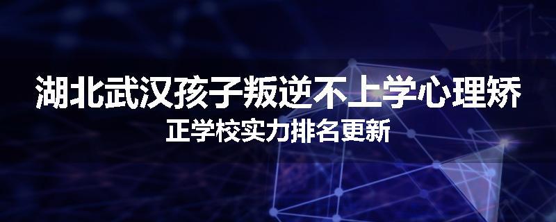 湖北武汉孩子叛逆不上学心理矫正学校实力排名更新