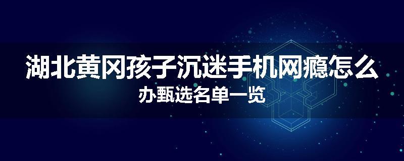 湖北黄冈孩子沉迷手机网瘾怎么办甄选名单一览