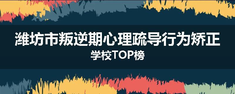 潍坊市叛逆期心理疏导行为矫正学校TOP榜