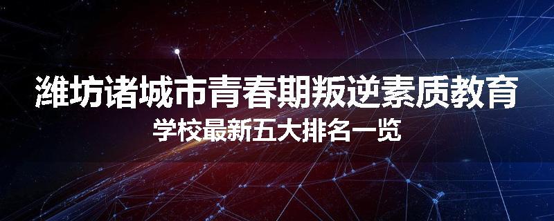 潍坊诸城市青春期叛逆素质教育学校最新五大排名一览