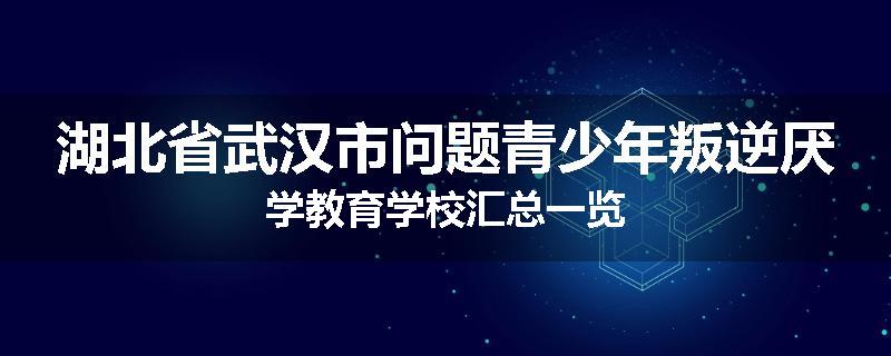 湖北省武汉市问题青少年叛逆厌学教育学校汇总一览