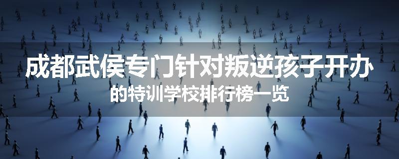 成都武侯专门针对叛逆孩子开办的特训学校排行榜一览