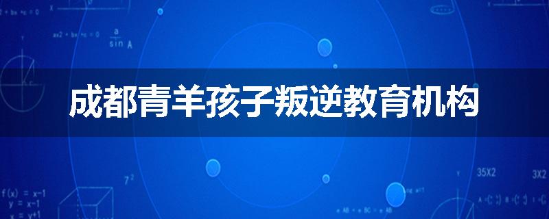 成都青羊孩子叛逆教育机构