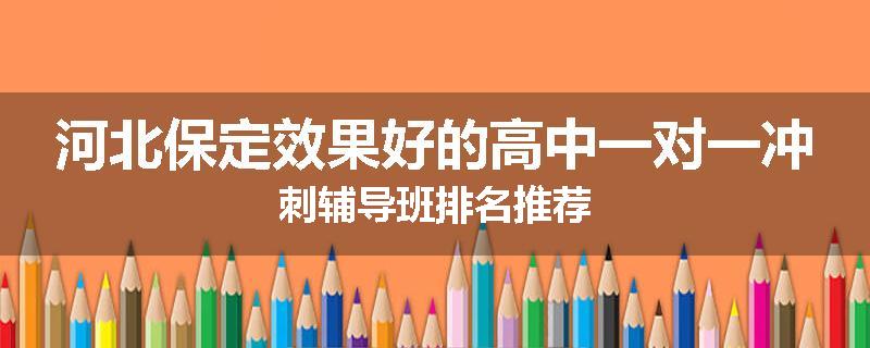 河北保定效果好的高中一对一冲刺辅导班排名推荐