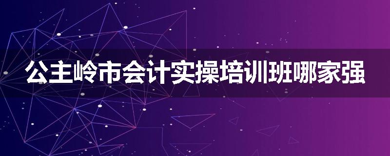 公主岭市会计实操培训班哪家强