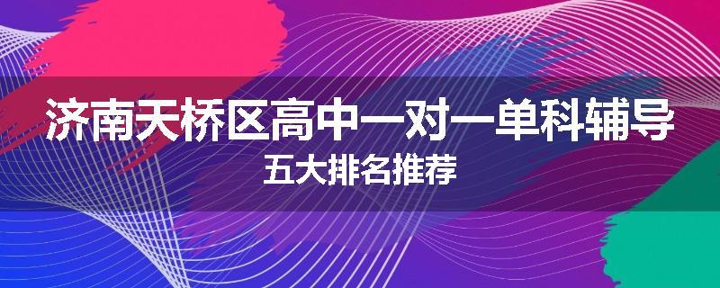济南天桥区高中一对一单科辅导五大排名推荐