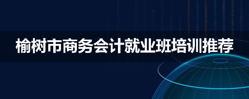 榆树市商务会计就业班培训推荐