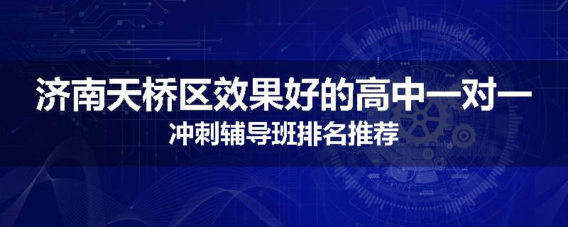 济南天桥区效果好的高中一对一冲刺辅导班排名推荐