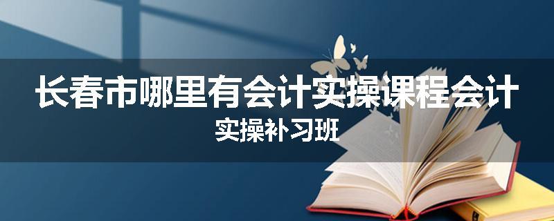长春市哪里有会计实操课程会计实操补习班