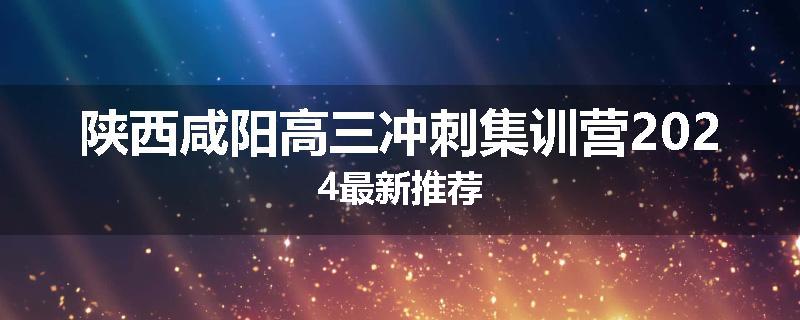 陕西咸阳高三冲刺集训营2024最新推荐