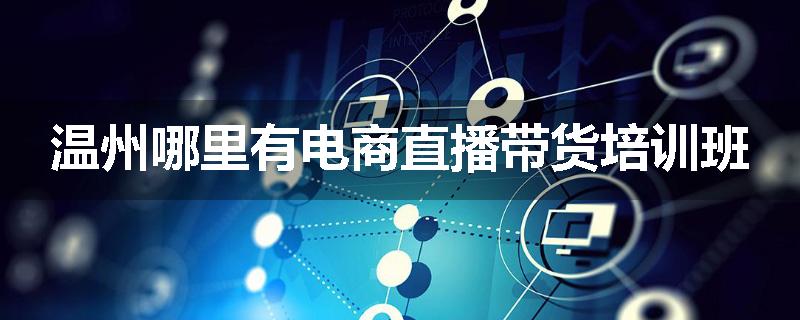 温州哪里有电商直播带货培训班