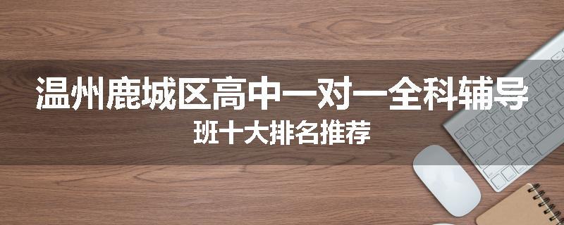 温州鹿城区高中一对一全科辅导班十大排名推荐