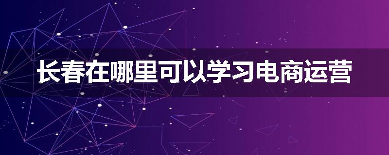 长春在哪里可以学习电商运营