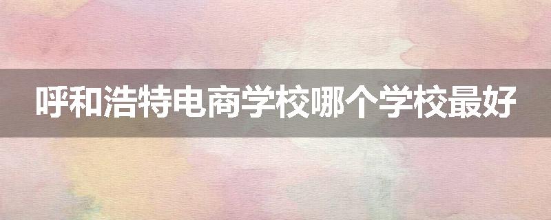 呼和浩特电商学校哪个学校最好
