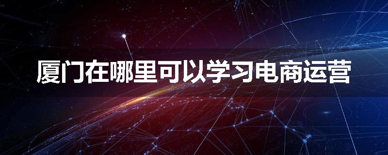 厦门在哪里可以学习电商运营