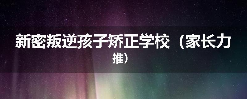 新密叛逆孩子矫正学校（家长力推）