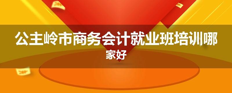 公主岭市商务会计就业班培训哪家好