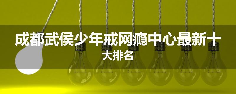 成都武侯少年戒网瘾中心最新十大排名