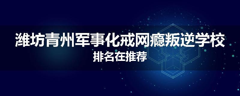 潍坊青州军事化戒网瘾叛逆学校排名在推荐