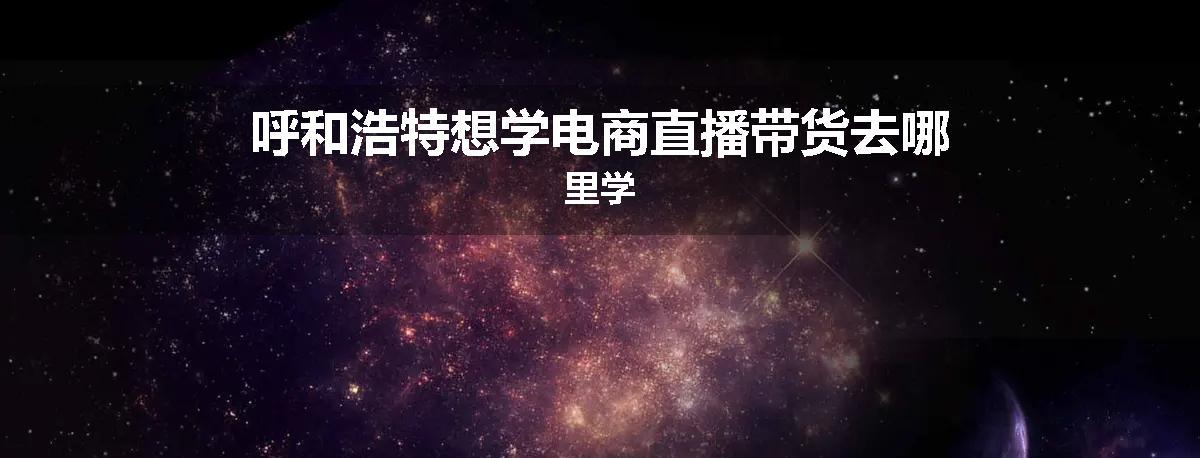 呼和浩特想学电商直播带货去哪里学