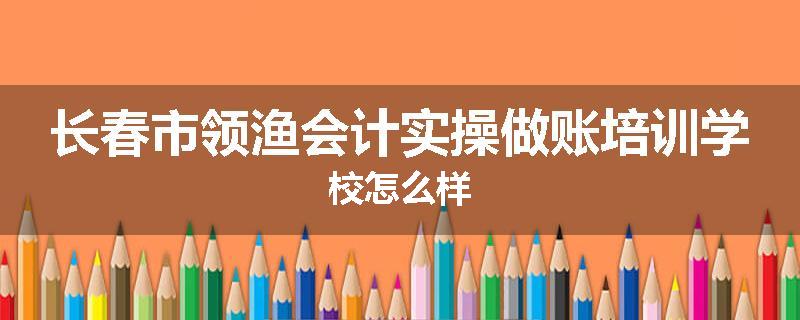 长春市领渔会计实操做账培训学校怎么样