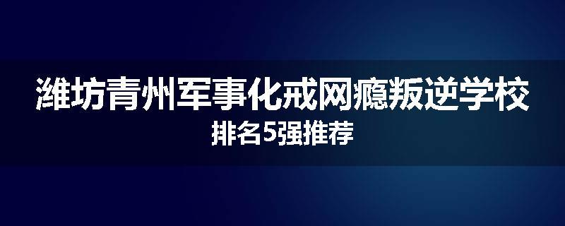潍坊青州军事化戒网瘾叛逆学校排名5强推荐