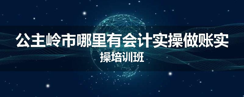 公主岭市哪里有会计实操做账实操培训班