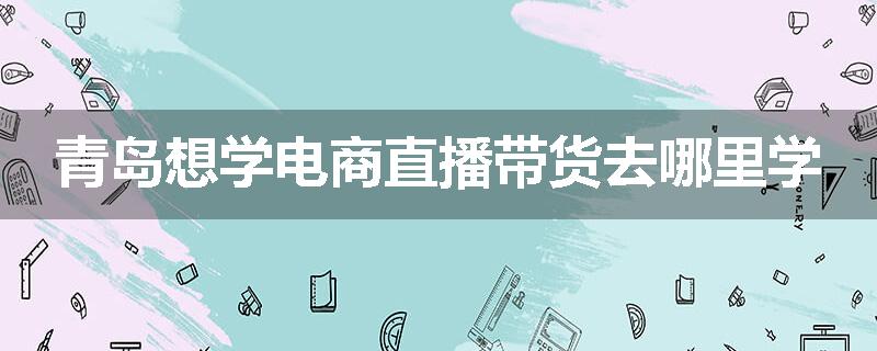 青岛想学电商直播带货去哪里学
