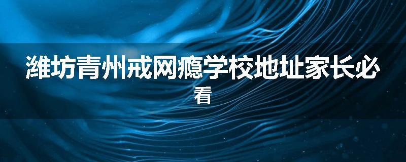 潍坊青州戒网瘾学校地址家长必看