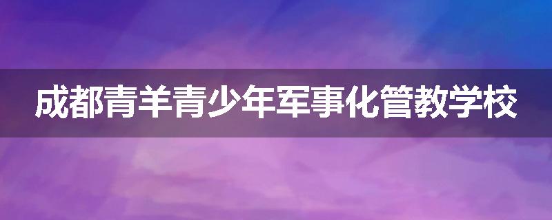 成都青羊青少年军事化管教学校