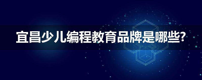 宜昌少儿编程教育品牌是哪些?