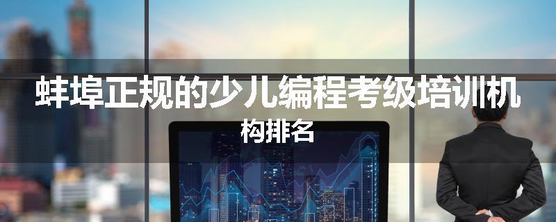 蚌埠正规的少儿编程考级培训机构排名
