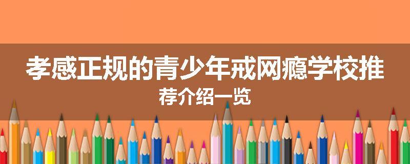 孝感正规的青少年戒网瘾学校推荐介绍一览