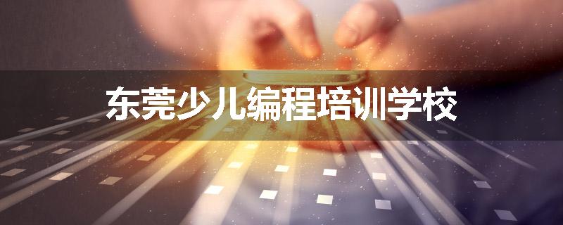 东莞少儿编程培训学校