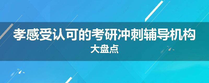 孝感受认可的考研冲刺辅导机构大盘点
